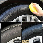Professional Car Tire Shine Wax – 30-Day UV Protection & Waterproof Coating, Restores Black Finish & Prevents Cracking