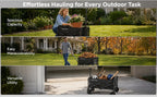 Collapsible Wagon with Wheels, 220 lbs Wagons CartsFoldable Wagon Cart with Flexible Handle, LightweightPortable Folding Utility Grocery Shopping Cart for GrocerySports Garden Camping