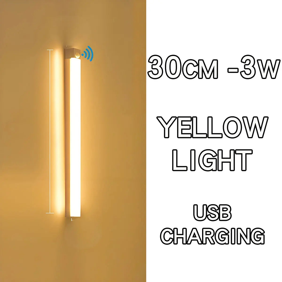 LED Motion Sensor Light Wireless LED Night Light Type C Rechargeable Light Cabinet Wardrobe Lamp Staircase Backlight For Kitchen