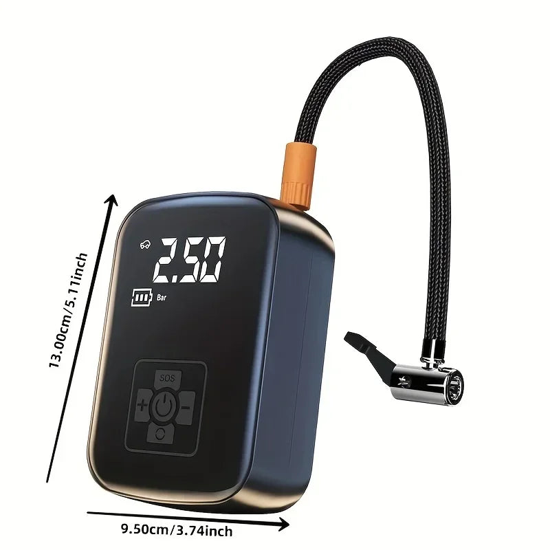 Portable Bicycle Pump 150 PSI - Wireless Electric Tire Inflator for Bikes, Cars, and More