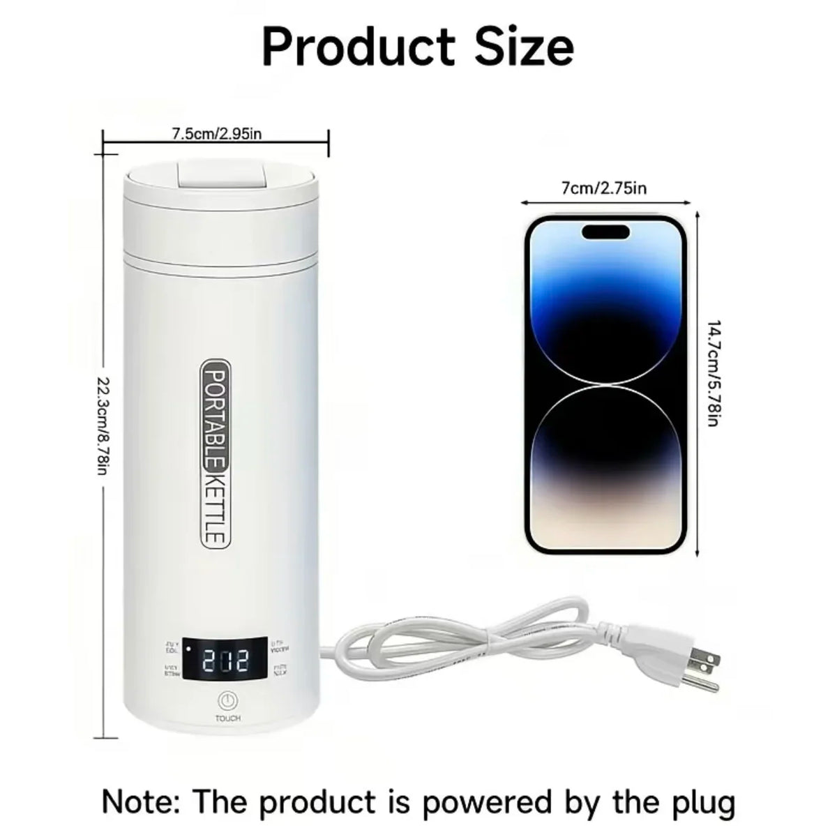 4 Temperature Electric Heating Kettle Leakproof Portable Fast Water Boiling Thermos Bottle Portable 220V 110V Hot Water Cup