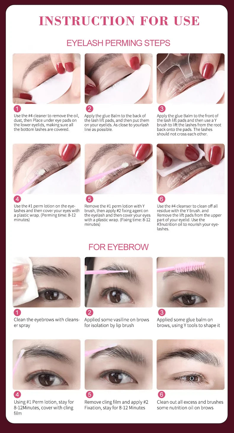 ICONSIGN Fix Lash & Brow Perming Tube Set Lash Lift Brow Lamination Perm Fixation Setting Lotion Eyelashes Health Makeup Tools