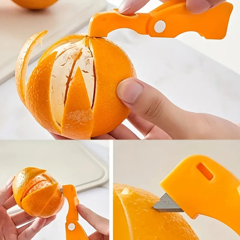 1PC peeler, plastic folding handle fruit peeler tool, vegetable and fruit cutter, creative lemon and grapefruit peeler, kitchen