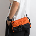 Outdoor Sports Crossbody Sling Bag Nylon Retro Waterproof Tear-Resistant for Cycling Running Hiking Outdoor Essentials