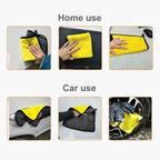 1/2/6/10pcs Microfiber Cleaning Towel Thicken Soft Drying Cloth Car Body Washing Towels Double Layer Clean Rags Car Accessories