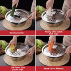 3PCS/1Set Vegetable Slicer, Stainless Steel Slicer, Potato Slicer, Vegetable Washing Basin, Drain Basket, Multifunctional