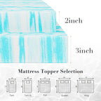 JHK 2-3 Inch Memory Foam Mattress Topper Queen Size Thick Gel  Cooling Mattress Soft and Breathable Bed Topper Bedroom Furniture