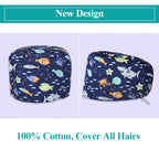 Shark Pattern Scrub Cap for Men Women 100% Cotton Healthcare Surgical Dentist Skullcaps Hospital Working Hats K329