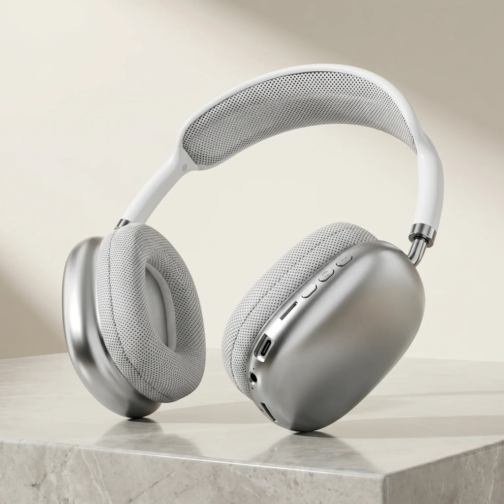 Wireless Bluetooth Headphones Over Ear HIFI Stereo Bass Headset Support TF Card 3.5mm Wired Audio Foldable Adjustable Headphones for Phone PC Laptop