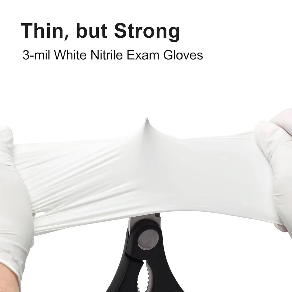 Heavy Duty White Nitrile Gloves, Anti-Slip & Cut Resistant, Perfect for Kitchen, Gardening, Car Wash, Industrial Cleaning