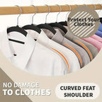 10/20/50 Pack Premium Velvet Hangers, Non-Slip Flocked Felt Hangers, Sturdy Clothes Hangers with 360° Rotatable Hook, Heavy Duty Coat Hanger, Durable Slim Hanger for Closet Space Saving
