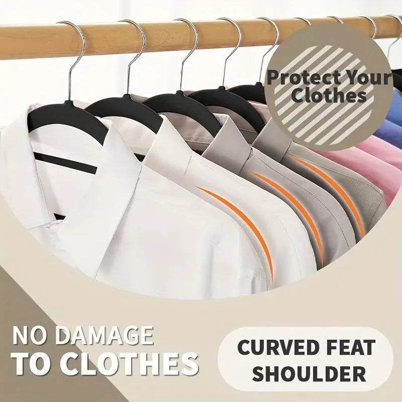 10/20/50 Pack Premium Velvet Hangers, Non-Slip Flocked Felt Hangers, Sturdy Clothes Hangers with 360° Rotatable Hook, Heavy Duty Coat Hanger, Durable Slim Hanger for Closet Space Saving