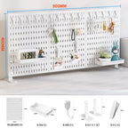 Home & Office Desktop Pegboard: Height-Adjustable Standing Storage Rack for Supplies, Also for Decorative Figurine Display - Nexvibe