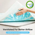 JHK 2 Inch Gel Memory Foam Mattress Topper Full Size Cooling Mattress Soft and Breathable Bed Topper School Bedroom Furniture
