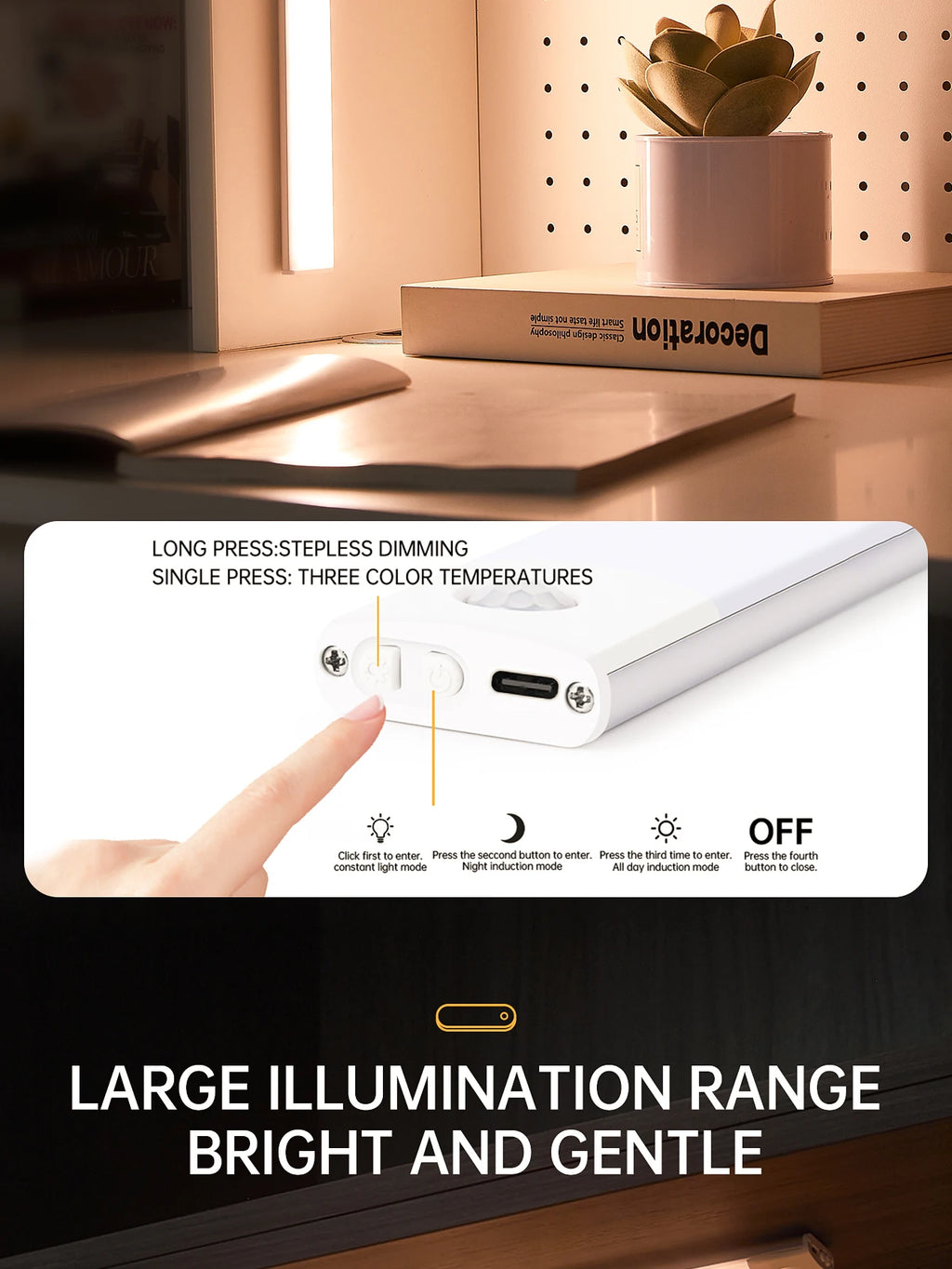 Rechargeable Motion Sensor LED Night Lights (2-Pack)