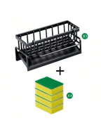 1PC RV Kitchen Sink Storage Rack+4pcs Dishwashing Sponges