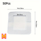 50PCS Non-Woven Medical Adhesive Bandages, Easy Tear Wound Dressing, Individually Wrapped Protection Equipment for First Aid Kit