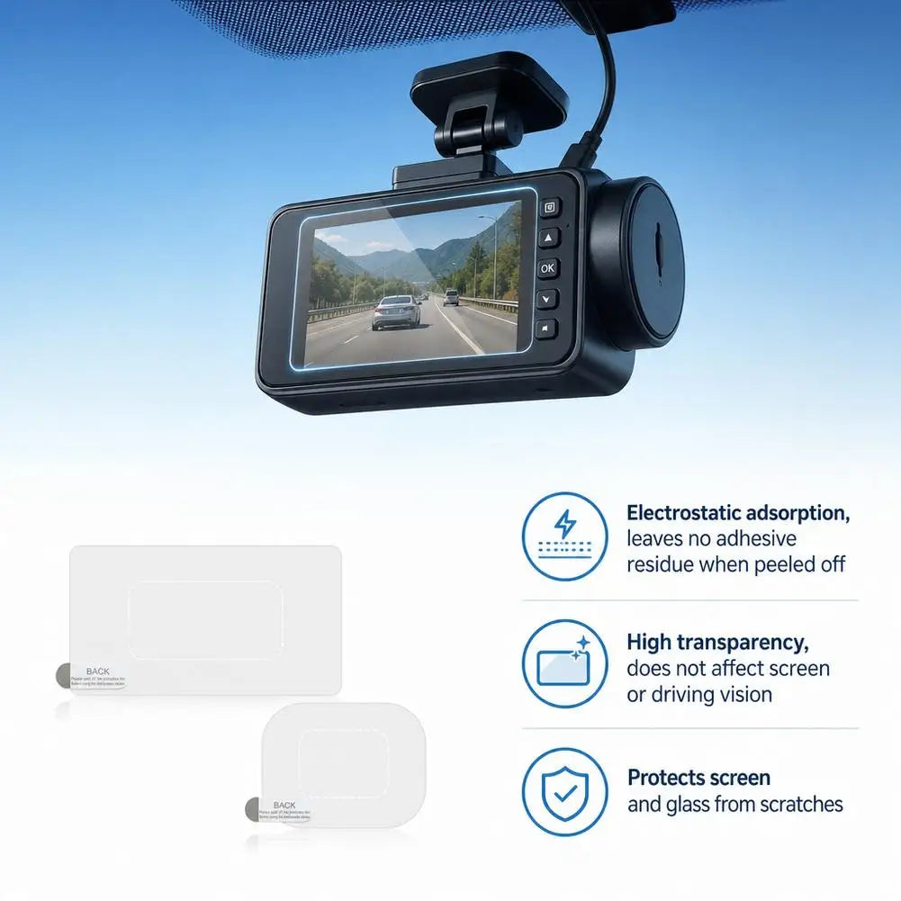 Car Electrostatic Sticker Auto Transparent Seamless Windshield Double-sided Stickers Dashcam Stability Transparent Antifall