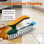 3-In-1 Multi-Function Cleaning Brush Hard Bristle Scrub Brush With Gap Brush T-Handle Grout Cleaner For Bathroom Kitchen Window