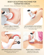 Lymphatic Drainage Massager & Anti-Cellulite Tool, Body Sculpting Machine with Heat Vibration Soothing Pulse for Legs Arms Hips