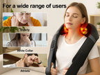 Leercon Shiatsu Neck and Shoulder Massager Heated Back Massager U Shape Deep Kneading Electric Massage Pillow For Neck Waist Leg Body