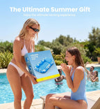 Inflatable Tanning Pool Lounger Float with Sprinkler, X-Large Pool Floats with Auto Spray Cooling, 6 in 1 Sunbathing Lounge Floatie Raft Toys, Blow Up Pool Tanning Bed for Adults Kids Gifts