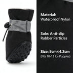 Small Dog Puppy Shoes Waterproof Anti Slip Soft Sole Boot Size 5x4.2cm for Puppies 10-13 lbs New Arrival