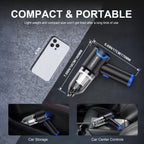 Portable Wireless Car Vacuum Cleaner 12000PA Wireless Vacuum Cleaner Dual Use for Home and Car High Powerful Vacuum Cleaner