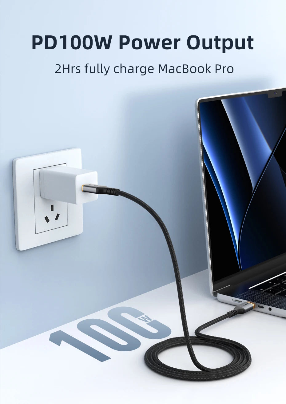 CABLETIME USB C to USB C Cable PD100W Type C Cable Alluminum Shell Braided 5A Fast Charging 480Mbps Fast Transmisson for Laptop iPhone 17