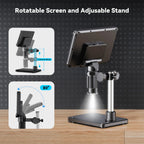 7inch Microscope 1200X 16MP HD Electronic Microscopes Camera Magnifier for Soldering Phone Repair Microscope, Coin, PCB, PC View