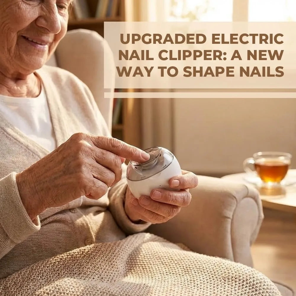 1 PCS Universal Automatic Fingernail Grinder, 3 Speeds Electric Nail Clipper, Portable Nail Cutter and Trimmer with LED Light & Clip Storage, Electric Toenail Clippers for Seniors & Adults