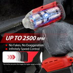 1000N.m Cordless Impact Wrench Brushless 20V 1/2 inch Power Tool Sets High Torque 2x1500MAh Batteries for Car Truck Tires Home