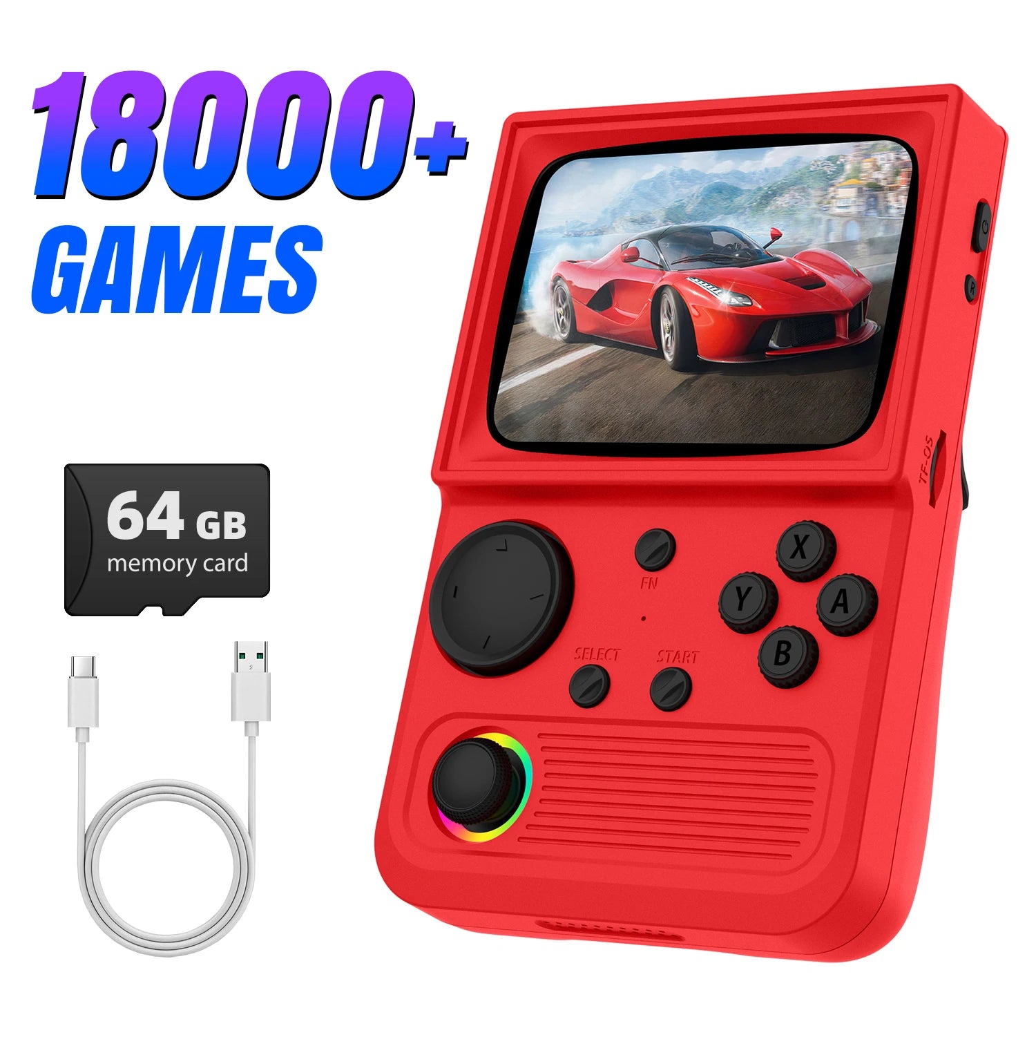AISLPC R36T Handheld Game Console 18000+Game 3.5'' IPS Screen Wi-Fi Multiplayer Portable Pocket TV Video Console Ship From US