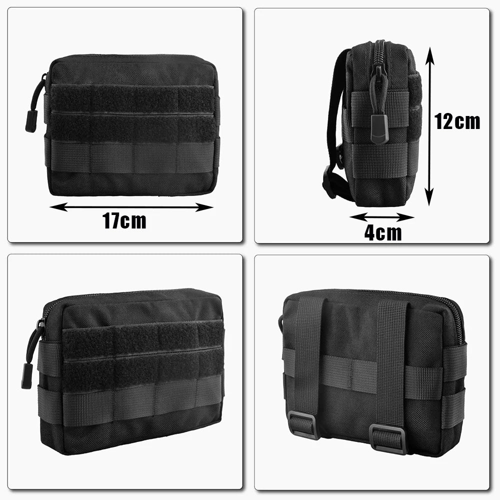EDC Molle Tactical Pouch Waist Pack Compact Utility Pouches Waist Belt Bag Medical Bags Phone Case Outdoor Hunting Accessories