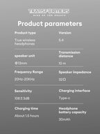 Ship From US Transformers Wireless Bluetooth Earphones Low Latency Gaming Headset TF-T23 HD Call with Mic Earbuds Sport
