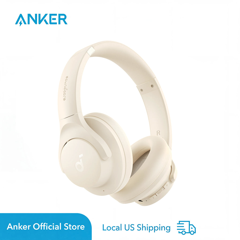 Soundcore by Anker Q20i Hybrid Active Noise Cancelling Headphones Wireless Over-Ear Bluetooth 40H Playtime