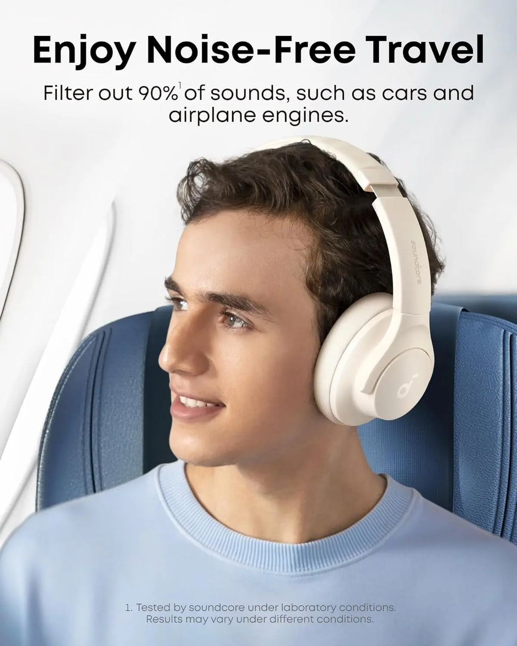Soundcore by Anker Q20i Hybrid Active Noise Cancelling Headphones Wireless Over-Ear Bluetooth 40H Playtime