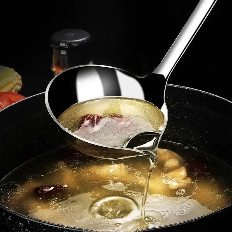 Stainless Steel Colander Spoon Soup Colander Kitchen Gravy Oil Soup Fat Separator Yogurt Oil Skimmer Spoon Kitchen Accessories - Nexvibe