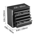 SucceBuy 5-Drawer 8.6in Metal Tool Box Red/Black Portable Small Tool Chest with PP Feet Pads for Garage Workshop Tools