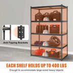 SucceBuy 5 Layers Standing Storage Shelving Unit Heavy Duty Organizer Metal Rack for Kitchen Living Room Warehouse Flower Stand - Nexvibe