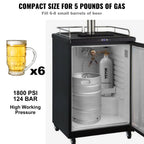 SucceBuy 5 Lbs CO2 Tank Aluminum Gas Cylinder Brand New CO2 Cylinder with Gray Spray Coating CO2 Tank with CGA320 Valve