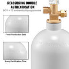 SucceBuy 5 Lbs CO2 Tank Aluminum Gas Cylinder Brand New CO2 Cylinder with Gray Spray Coating CO2 Tank with CGA320 Valve