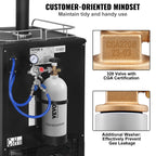 SucceBuy 5 Lbs CO2 Tank Aluminum Gas Cylinder Brand New CO2 Cylinder with Gray Spray Coating CO2 Tank with CGA320 Valve