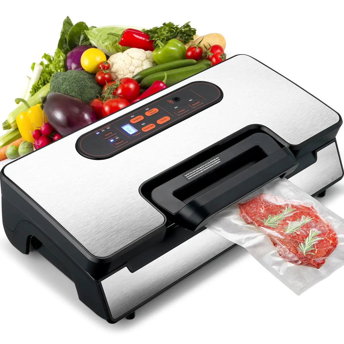 SucceBuy 90Kpa 130W Vacuum Sealer Food Packaging Machine with Free 10pcs Vacuum bags for Household Kitchen Vacuum Food Sealing - Nexvibe