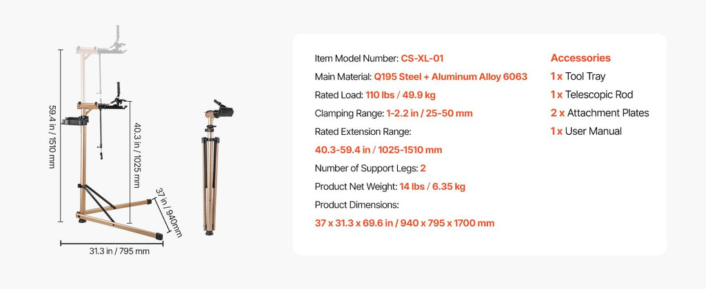 SucceBuy Bike Repair Stand 66/85/88/110lb Heavy-duty Bicycle Work Stand Foldable Bicycle Maintenance Rack for Mountain&Road Bike - Nexvibe