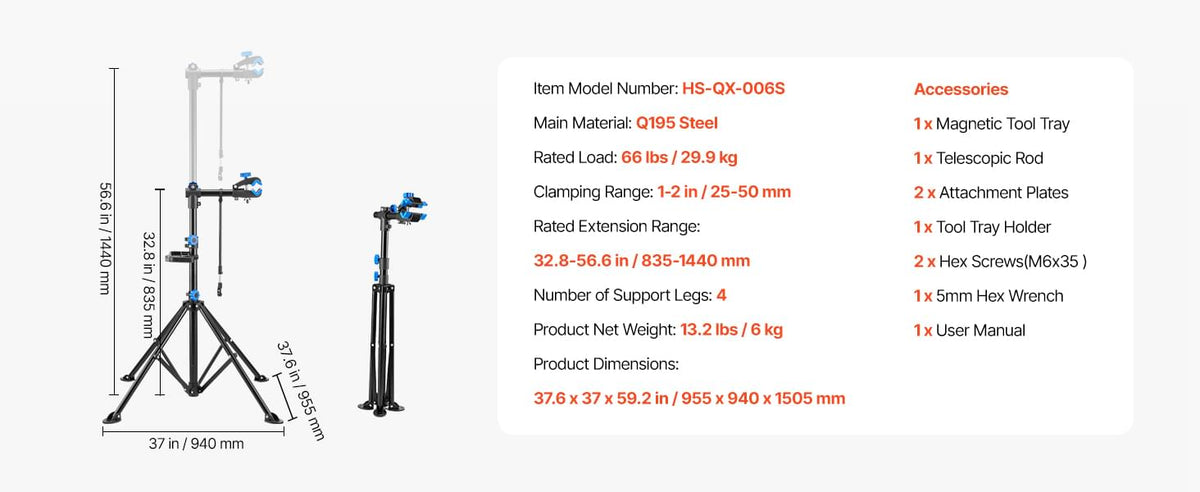 SucceBuy Bike Repair Stand 66/85/88/110lb Heavy-duty Bicycle Work Stand Foldable Bicycle Maintenance Rack for Mountain&Road Bike - Nexvibe