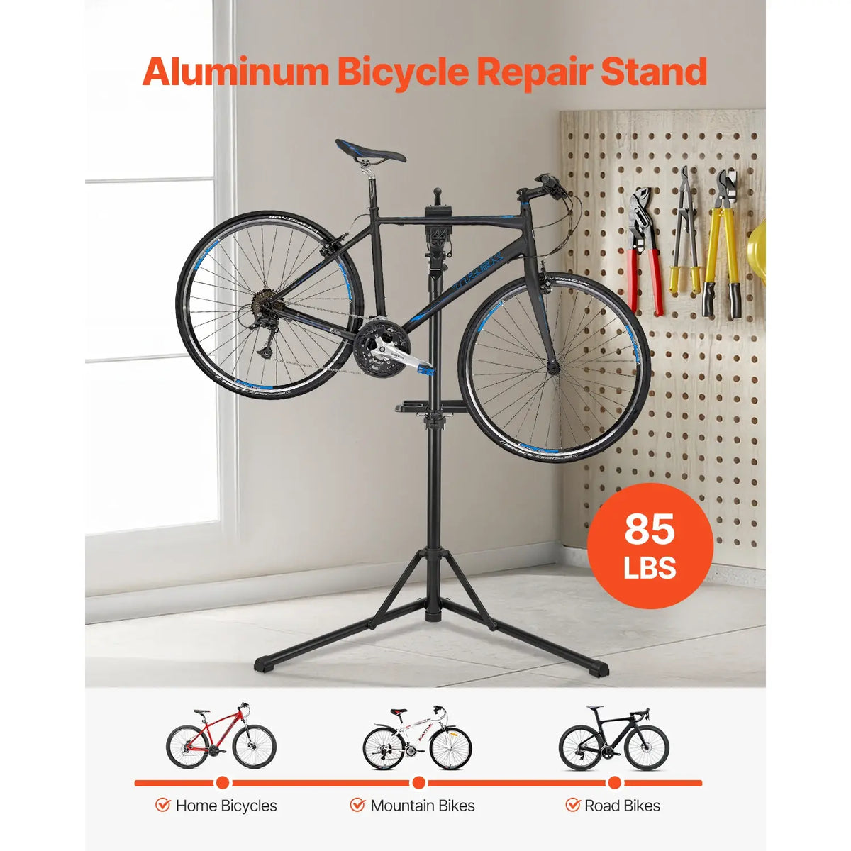 SucceBuy Bike Repair Stand 66/85/88/110lb Heavy-duty Bicycle Work Stand Foldable Bicycle Maintenance Rack for Mountain&Road Bike - Nexvibe