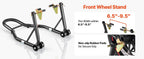 SucceBuy Motorcycle Stand Lift 850lbs Front Rear Combo Stand Lift Stand Front&Rear Wheel Fork Stand Heavy Duty Rear