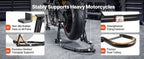 SucceBuy Motorcycle Stand Lift 850lbs Front Rear Combo Stand Lift Stand Front&Rear Wheel Fork Stand Heavy Duty Rear