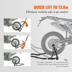 SucceBuy Motorcycle Stand Lift 850lbs Front Rear Combo Stand Lift Stand Front&Rear Wheel Fork Stand Heavy Duty Rear